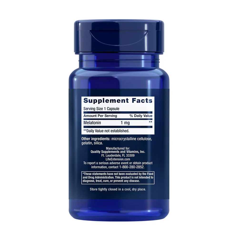 Life Extension – Melatonin 1 mg (60 Capsules) – Image 2