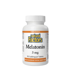 Natural Factors – Melatonin 3mg peppermint flavour - 90 Sublingual Tabs - Viking Supplements