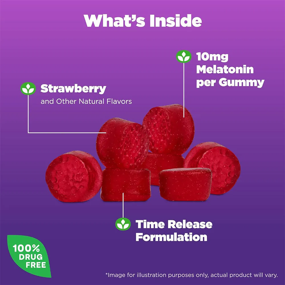 Natrol Melatonin Gummy 3 mg – Strawberry, 65 Gummies – Image 10