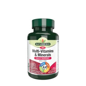 Natures Aid Multivitamines et minéraux (avec fer) (90 gélules molles) - Nuvalia