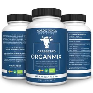 Nordic Kings 100% Mélange d'organes bio issus d'animaux nourris à l'herbe – 180 gélules - Nuvalia