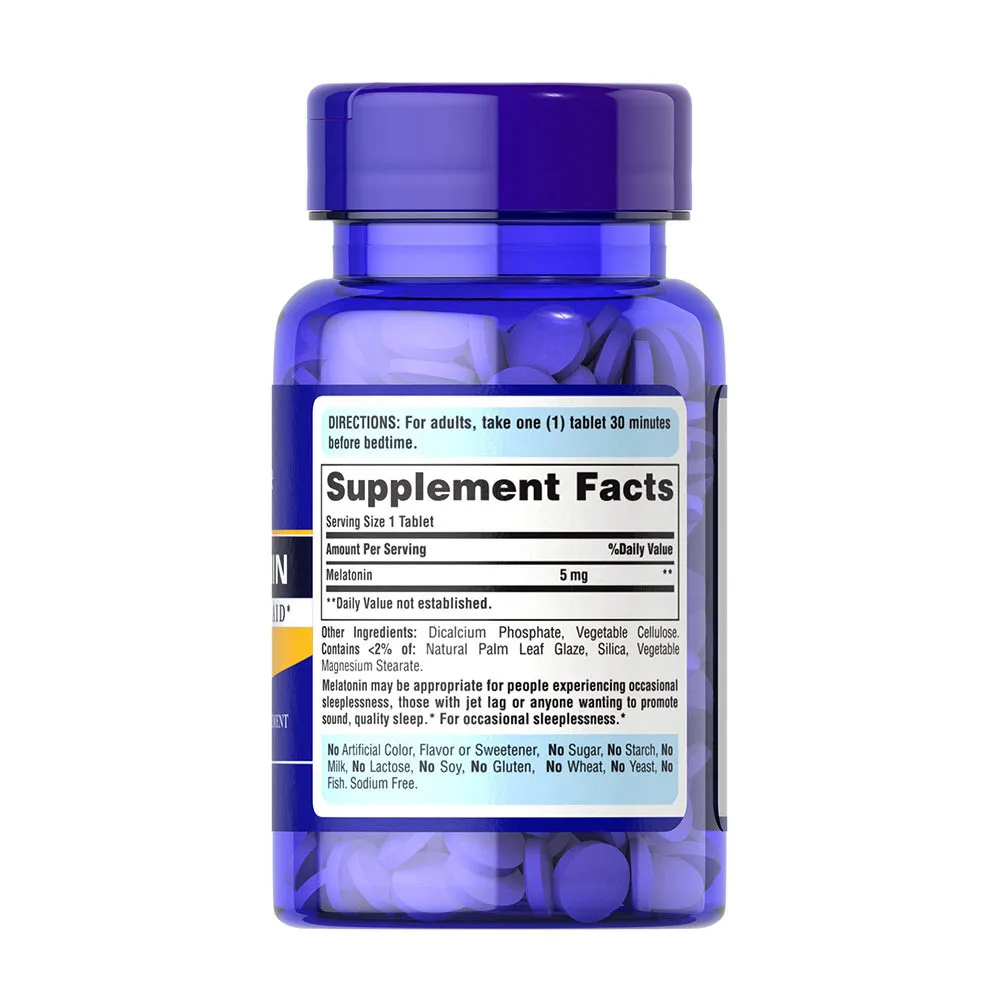 Puritan's Pride Melatonin 5 mg (120 Tablets) – Image 6