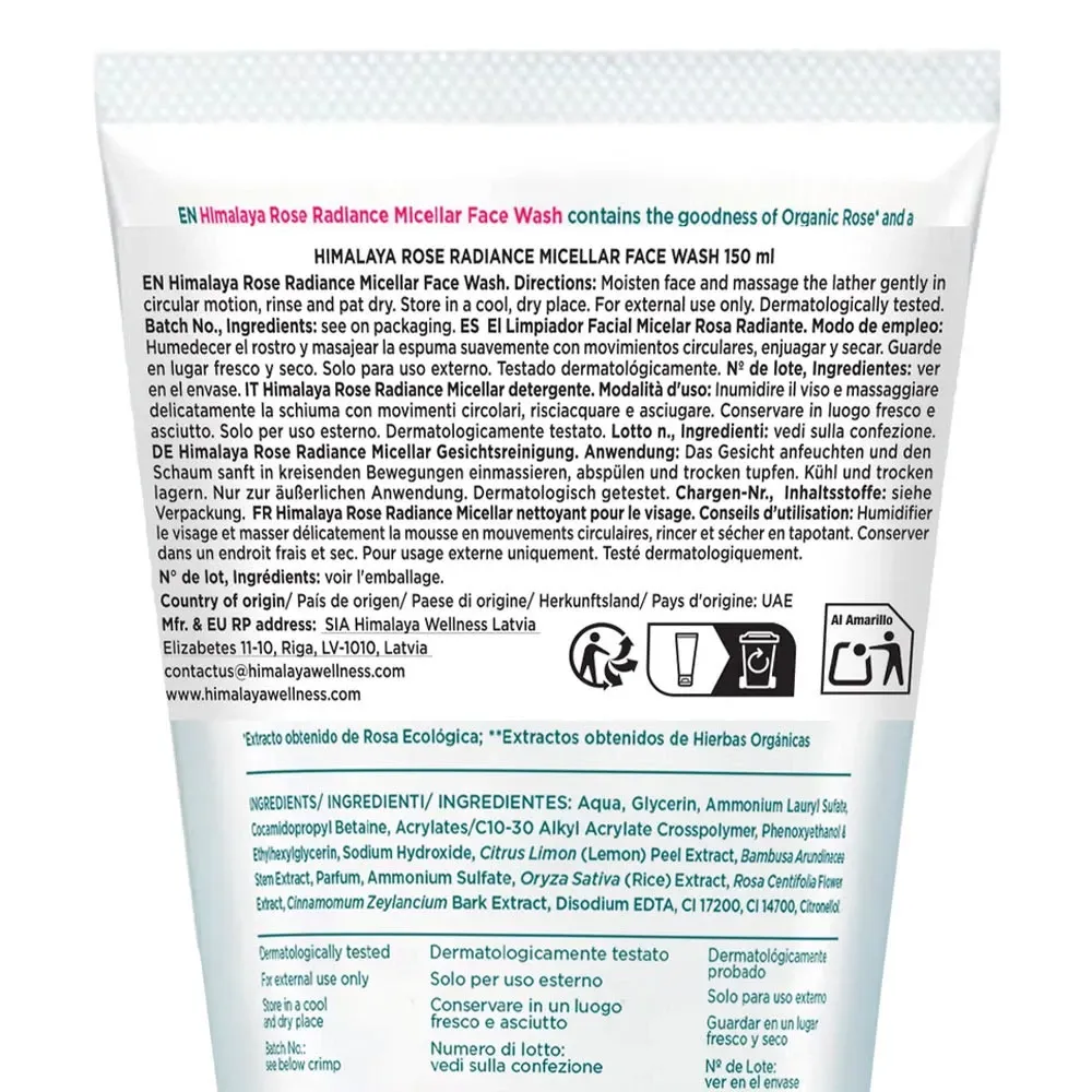 Rose Radiance Micellar Face Wash - 150 ml. – Image 2