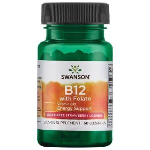 SWANSON Vitamine B-12 + acide folique, 60 comprimés - Nuvalia