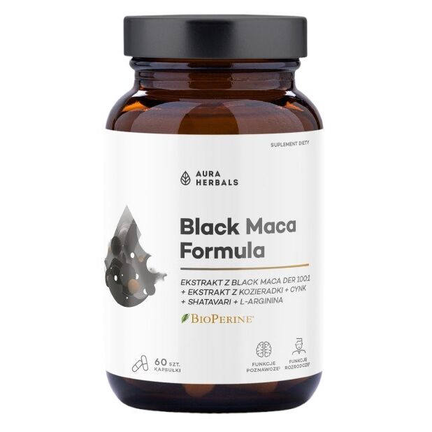 AURA HERBALS Formule à la maca noire (60 gélules) - Viking Supplements