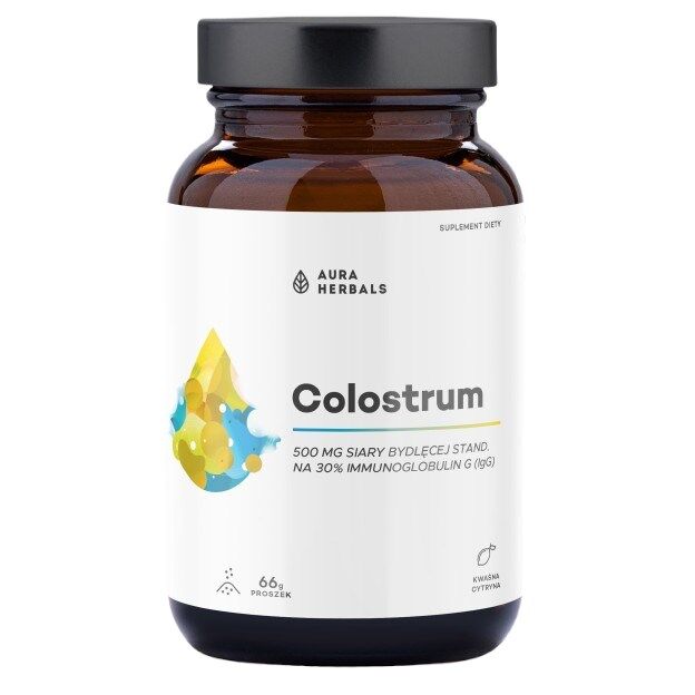 Aura Herbals - Colostrum 500 mg, sur citron 66 g
