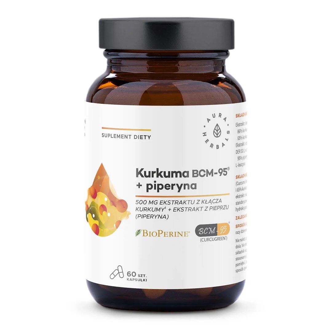 AURA HERBALS Curcuma 500 mg BCM-95® + pipérine (60 gélules) - Viking Supplements