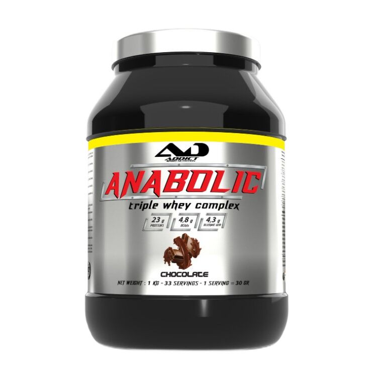 Addict Sport Nutrition - Anabolsk Triple Whey Complex, Chokolade + 1000 g