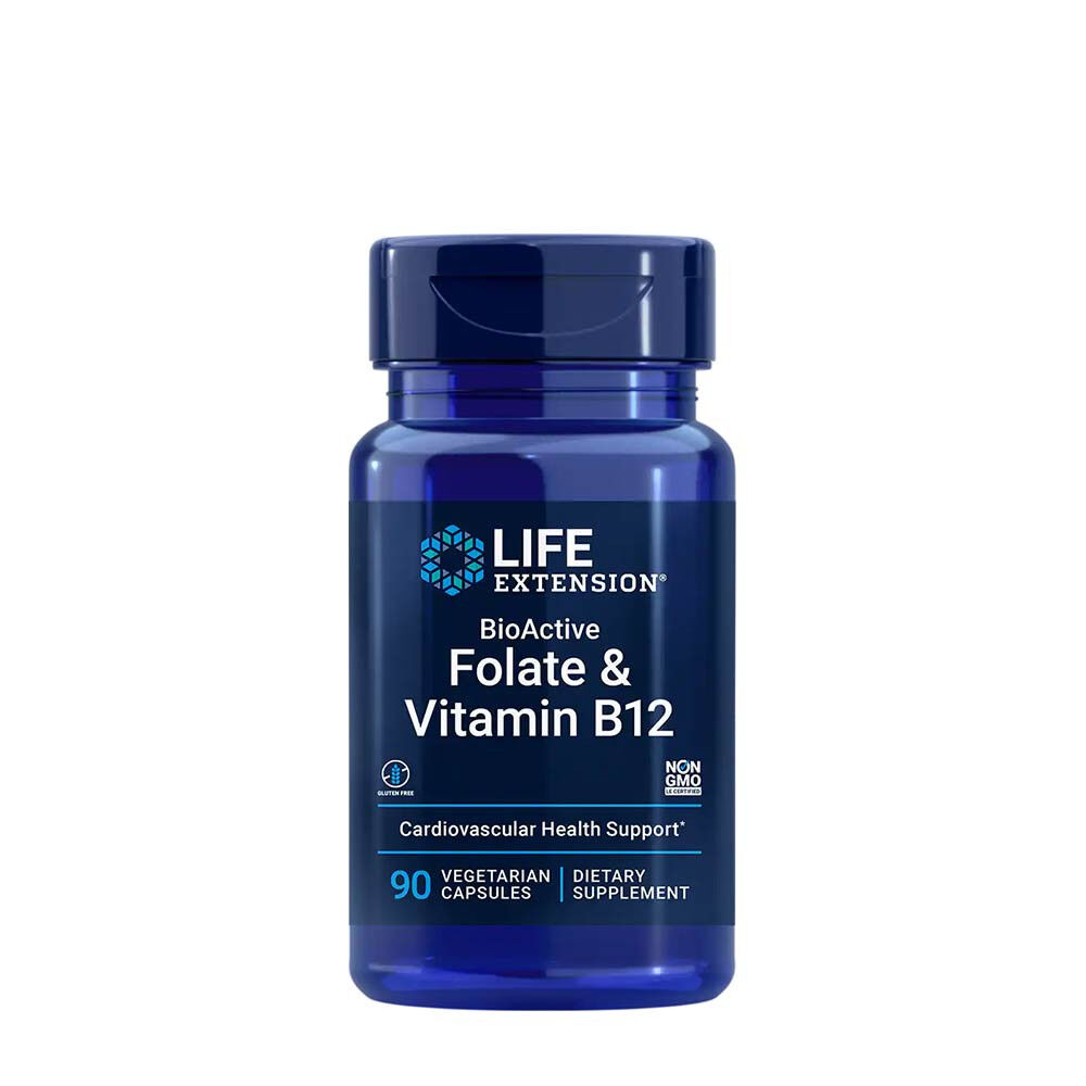 Folate bioactif et vitamine B12 - 90 gélules - Viking Supplements