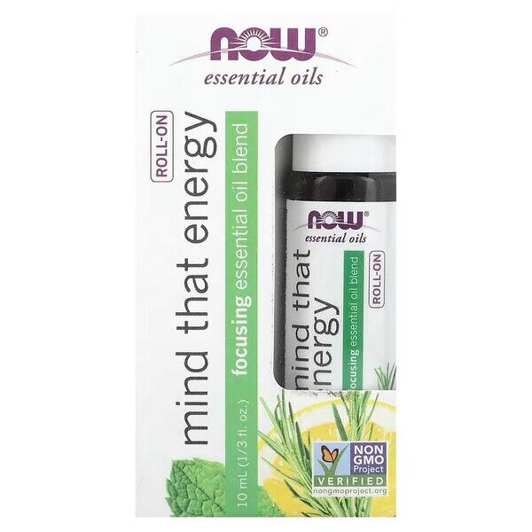 NOW Foods - Æterisk olie-roll-on Mind That Energy + 10 ml
