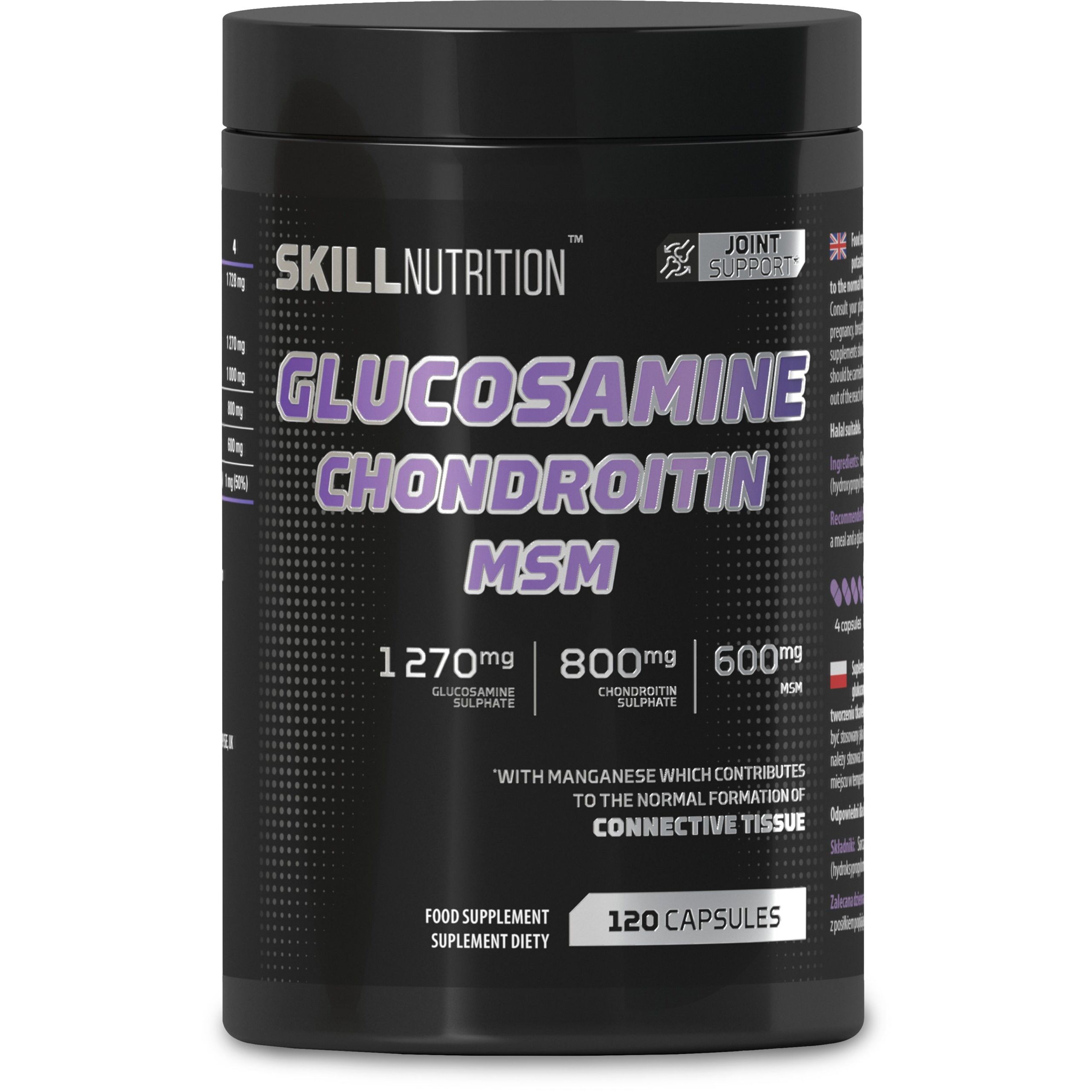 Glucosamine, chondroïtine et MSM - 120 gélules - Viking Supplements