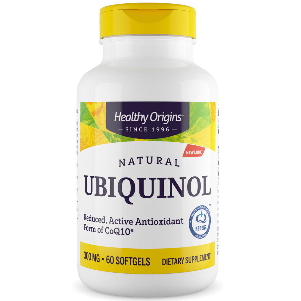 Healthy Origins Natural Ubiquinol 300mg 60 softgels - Viking Supplements