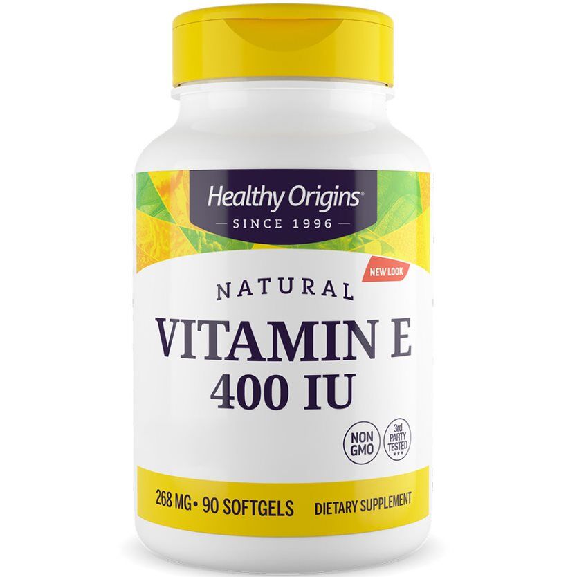 Healthy Origins - Naturlig Vitamin E Depot 400 IU, 90 bløde kapsler