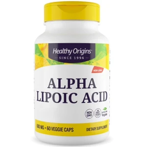 Healthy Origins, acide alpha-lipoïque à libération prolongée, 600 mg, 60 gélules - Viking Supplements