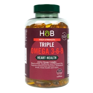 Triple Oméga 3-6-9 haute concentration - 120 gélules - Viking Supplements