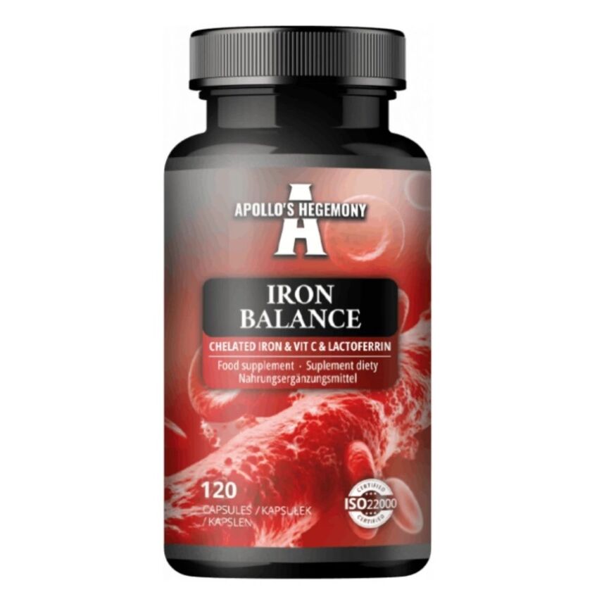 Apollo's Hegemony - Jern Balance chelateret jern og C-vitamin og lactoferrin + 120 kapsler