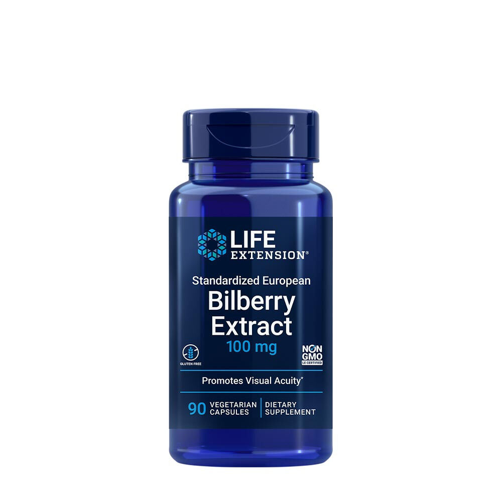 Life Extension Standardiseret europæisk blåbærekstrakt (90 vegetabilske kapsler) billede
