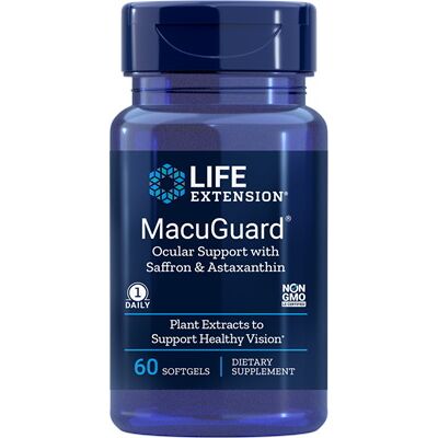 MacuGuard - Complément alimentaire pour la santé oculaire à base de safran et d'astaxanthine - 60 gélules molles - Viking Supplements
