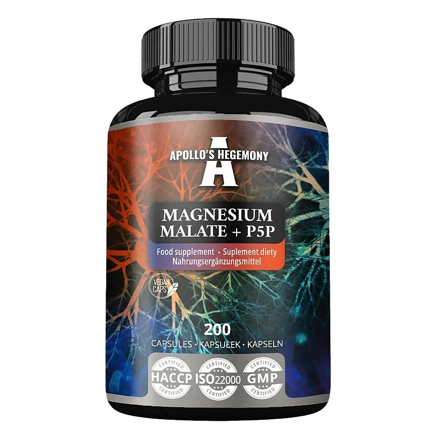 Malate de magnésium + P5P - 200 gélules - Viking Supplements
