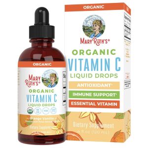 Gouttes de vitamine C Mary Ruth, saveur orange-vanille, 120 ml - Viking Supplements