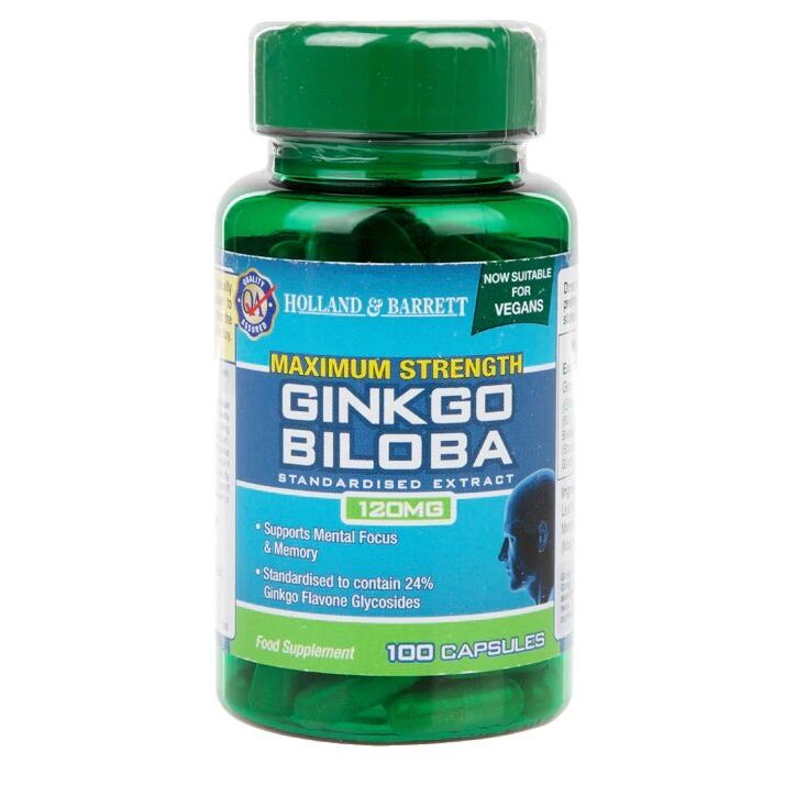 Ginkgo Biloba med maksimal styrke, 120 mg 100 kapsler