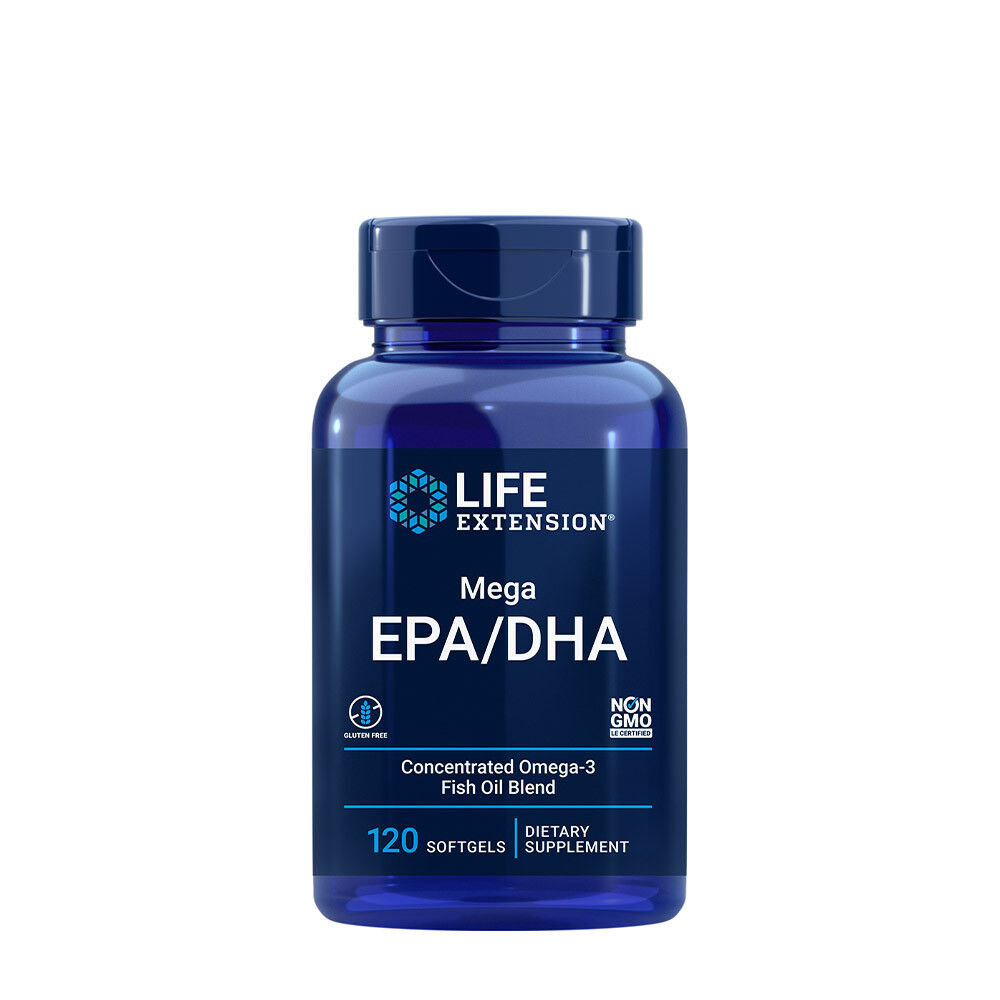 Mega EPA/DHA Life Extension 120 bløde kapsler