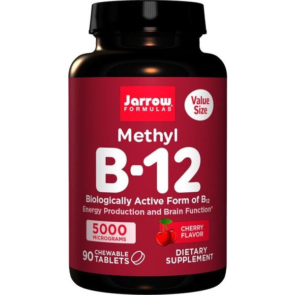 Jarrow Formulas - Methyl B-12, 5000mcg (Cherry) - 90 chewable tabs