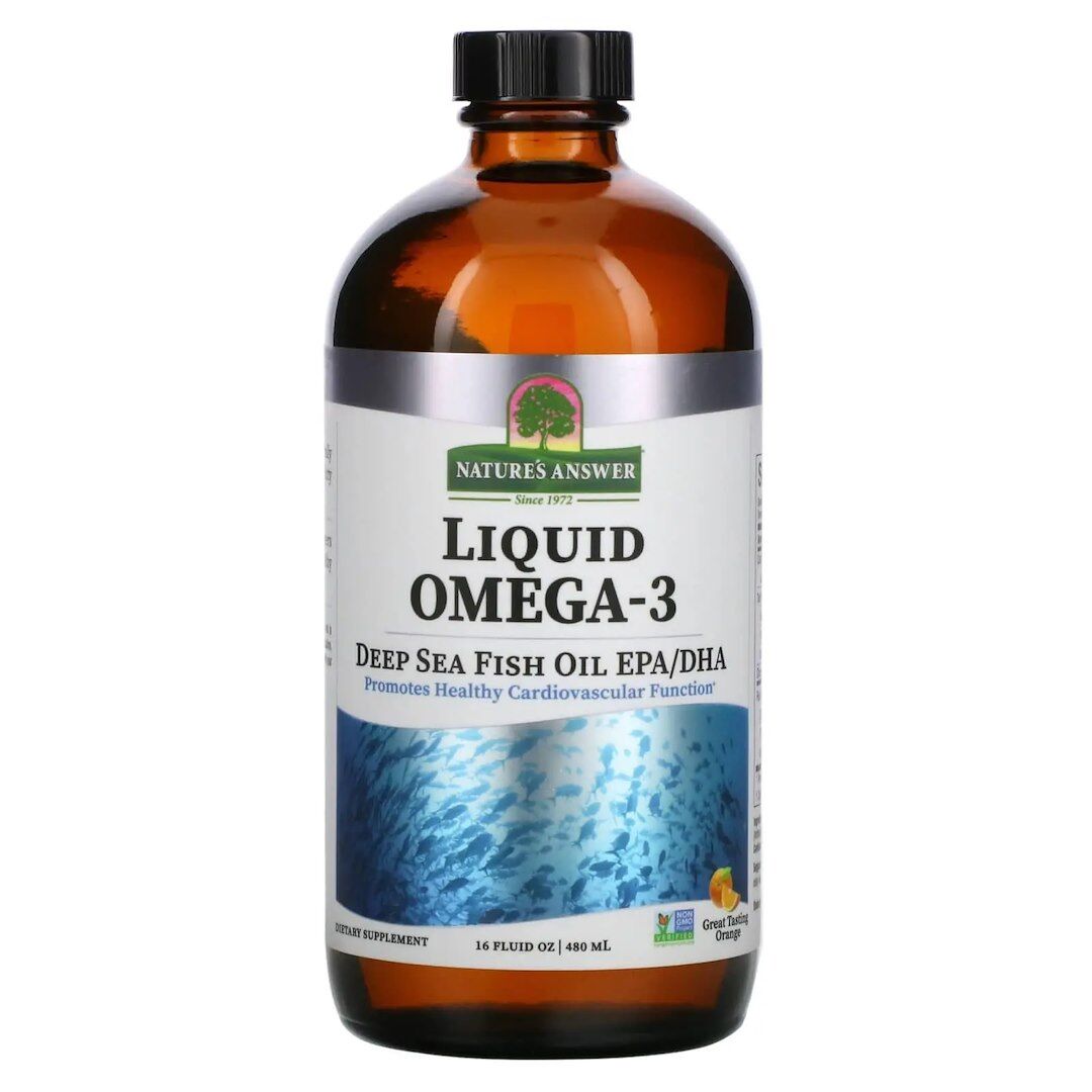 NATURE'S ANSWER Huile de poisson des grands fonds riche en oméga-3 EPA/DHA (480 ml / 16 fl. oz.) - Viking Supplements