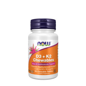 NOW D-3 + K-2 (MK-7) (90 comprimés à croquer) - Viking Supplements