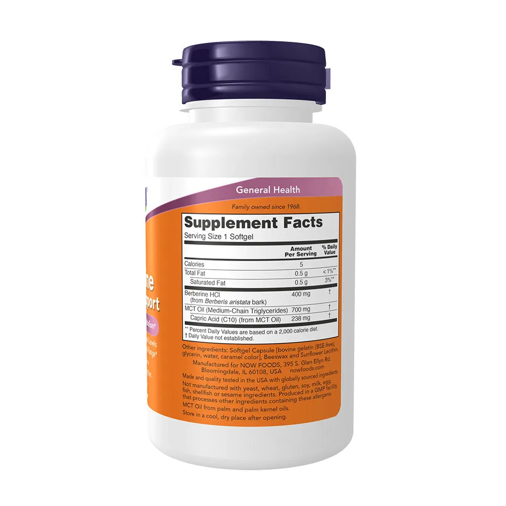NOW FOODS Berberine Glucose Support (60 caps) – Image 2