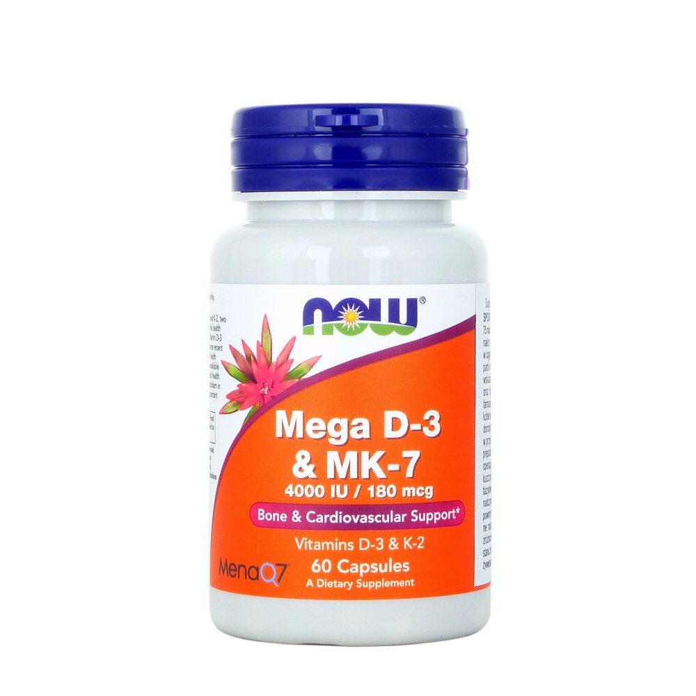 NOW FOODS Mega D3 & MK-7 (60 caps.) - Viking Supplements