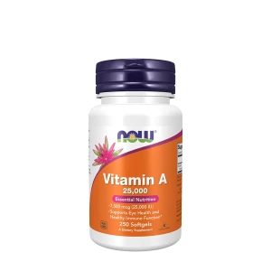 NOW Vitamine A 25 000 UI (250 gélules molles) - Viking Supplements