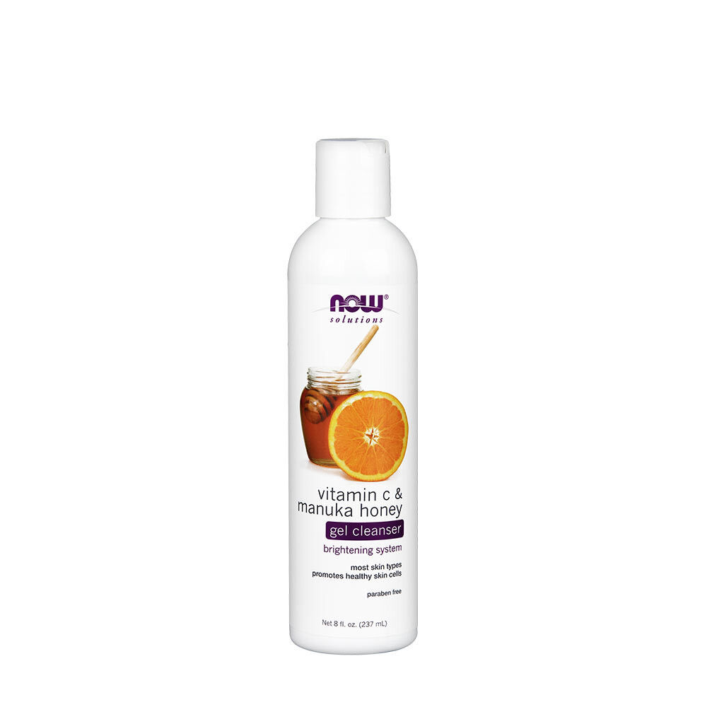 Gel nettoyant NOW à la vitamine C et au miel de Manuka (236 ml) - Viking Supplements