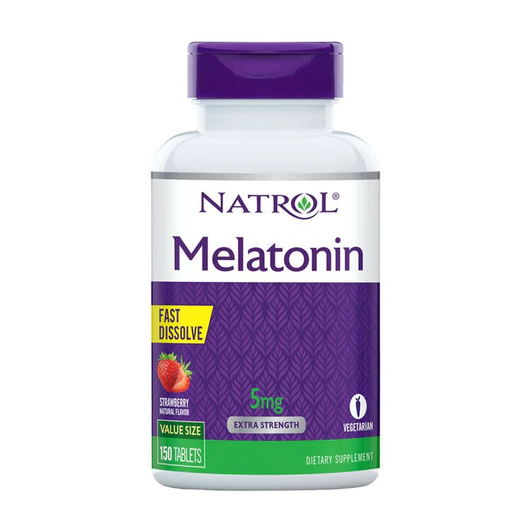 Natrol - Mélatonine 5 mg, 150 comprimés à la fraise - Viking Supplements