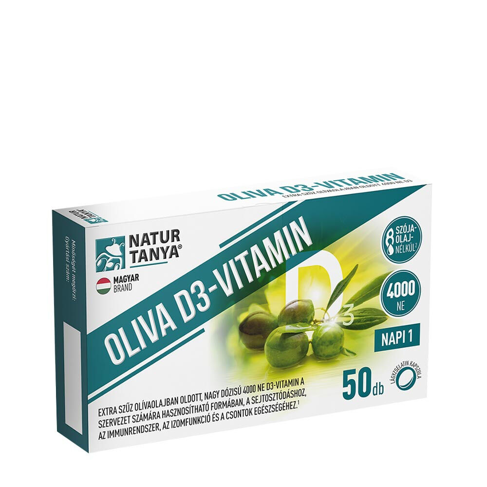 Natur Tanya Vitamine D3 à base d'olive - 4 000 UI (50 gélules molles) - Viking Supplements