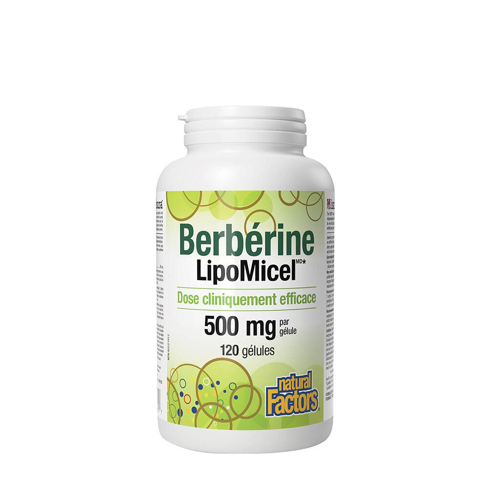 Natural Factors Berberine LipoMicel Matrix (120 gélules molles) - Viking Supplements