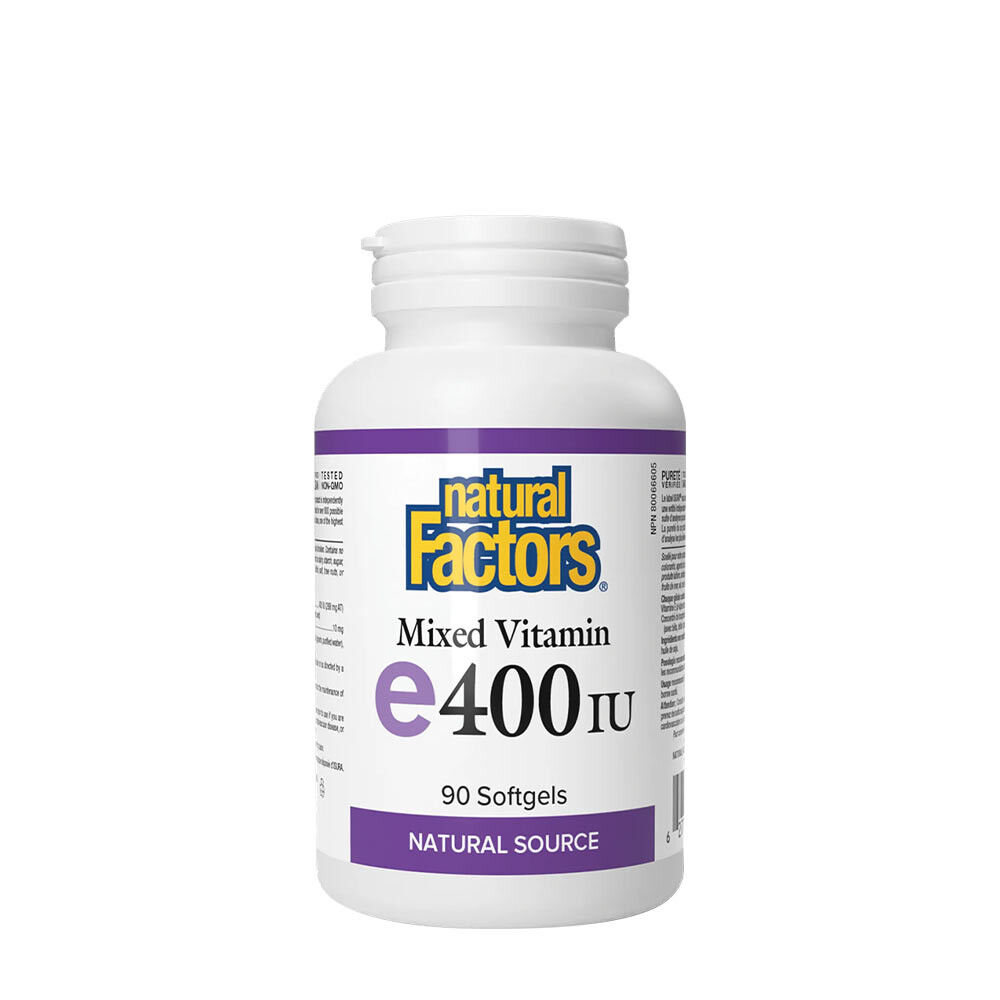 Natural Factors Mixed Vitamin E Natural Source 400 IU (90 Softgels) billede