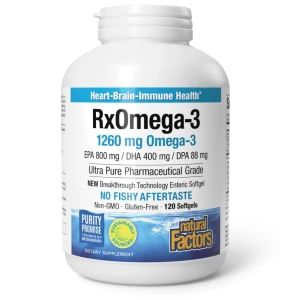 Natural Factors Rx Omega-3 Factors, 120 gélules molles - Viking Supplements