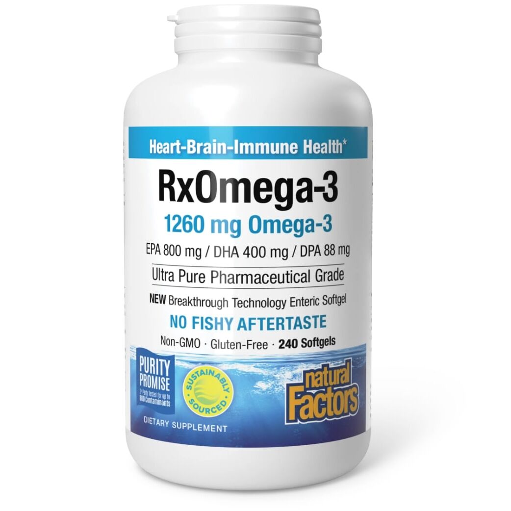 Natural Factors - RxOmega-3, 240 bløde kapsler