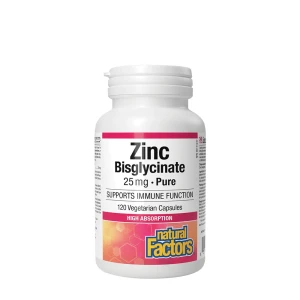 Natural Factors - Bisglycinate de zinc 25 mg (120 gélules) - Viking Supplements