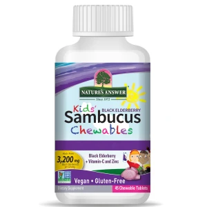 Nature's Answer Kids Sambucus Comprimés à croquer, 45 comprimés - Viking Supplements