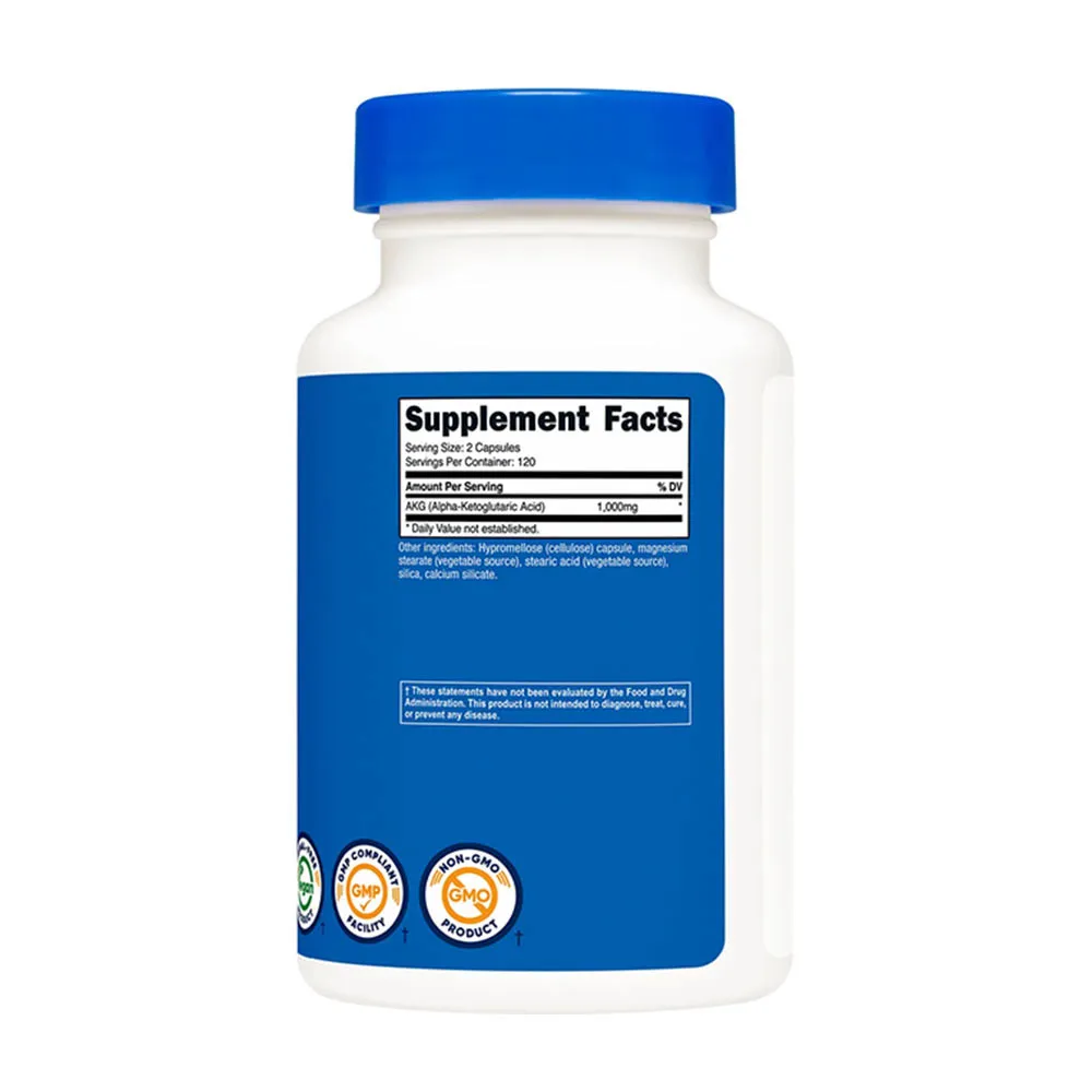 Nutricost AKG 1000 mg (240 Capsules) – Image 2