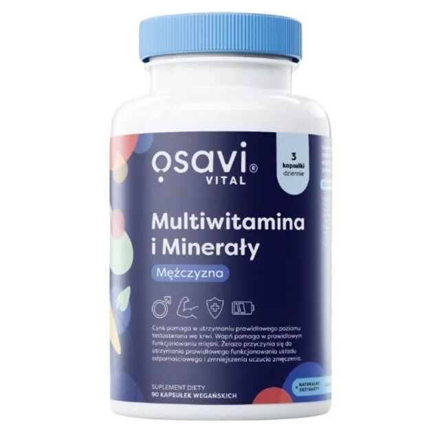 Osavi - Multivitaminer og Mineraler til Mænd 90 kapsler