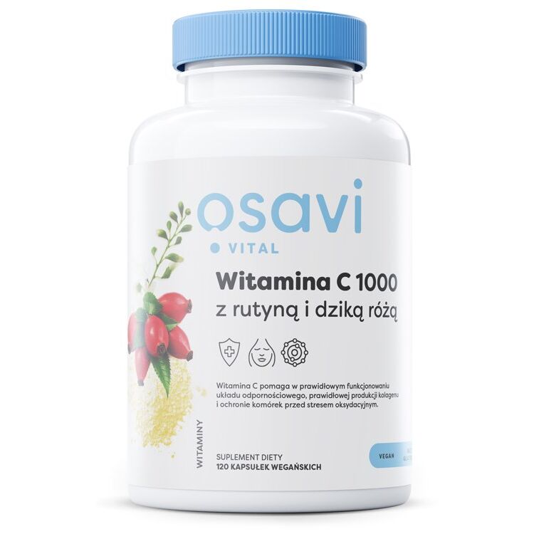 OSAVI Vitamine C 1000 à la rutine et à l'églantier (120 gélules) - Viking Supplements