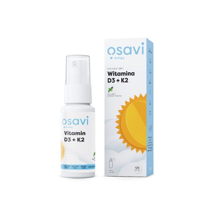 OSAVI Vitamin D3 + K2 mundspray, pebermynte (25 ml / 0,84 fl. oz.)