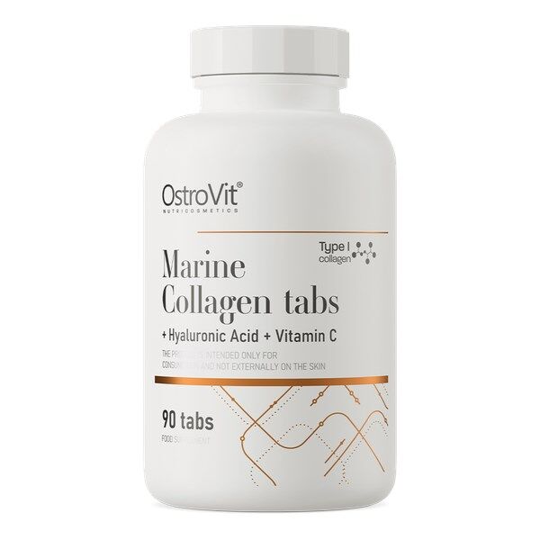 OSTROVIT Collagène marin + acide hyaluronique + vitamine C (90 comprimés) - Viking Supplements