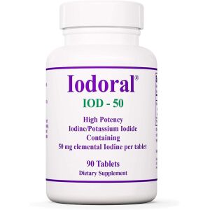 Optimox Corporation Iodoral (iode et iodure de potassium) 50 mg, 90 comprimés - Viking Supplements