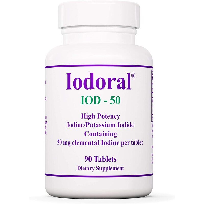 Optimox Corporation Iodoral (iode et iodure de potassium) 50 mg, 90 comprimés - Viking Supplements
