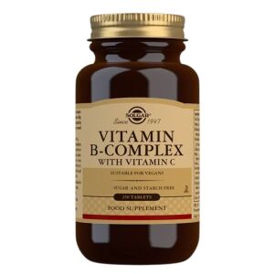 SOLGAR Complexe B avec vitamine C (250 comprimés) - Viking Supplements