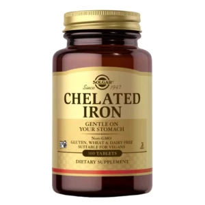 SOLGAR Comprimés de fer chélaté (100 comprimés) - Viking Supplements